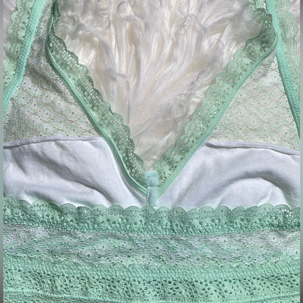 🧚♀️AERIE Mint Lace Bralette Medium - Picture 6 of 6